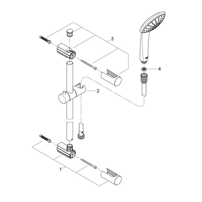 Grohe QuickFix Vitalio Joy Mono Душевой гарнитур, 1 режим струи (27322000)