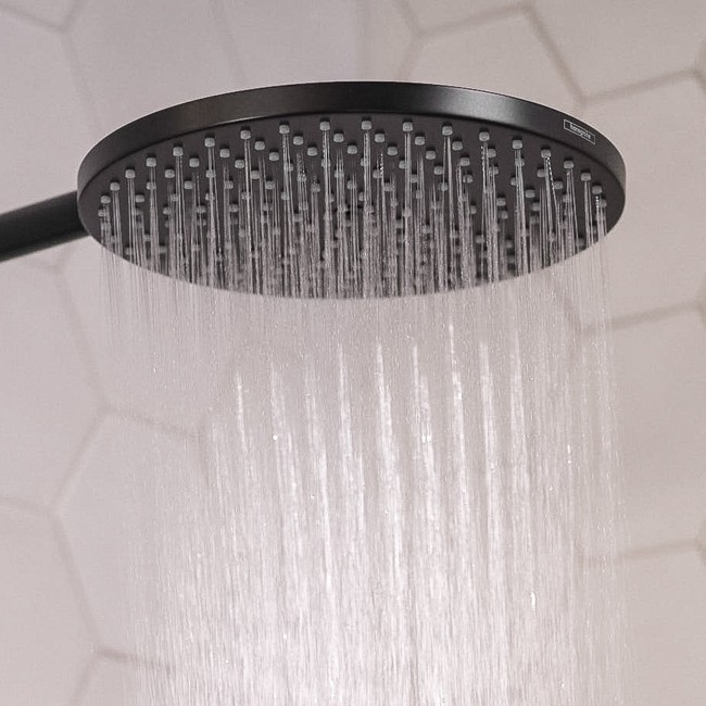 Душова система hansgrohe Raindance S 240 1jet PowderRain EcoSmart+ з термостатом, 28825670 чорний матовий