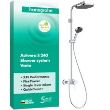 Душова система hansgrohe Activera S 240 1jet EcoSmart Varia 28875000, хром