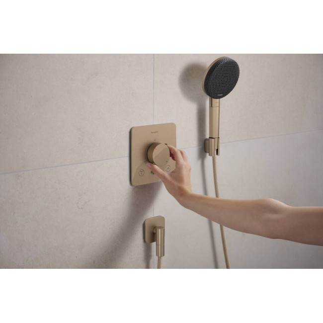 Шланговое подсоединение hansgrohe FixFit Fine Q с обратным клапаном, 28884140 бронза