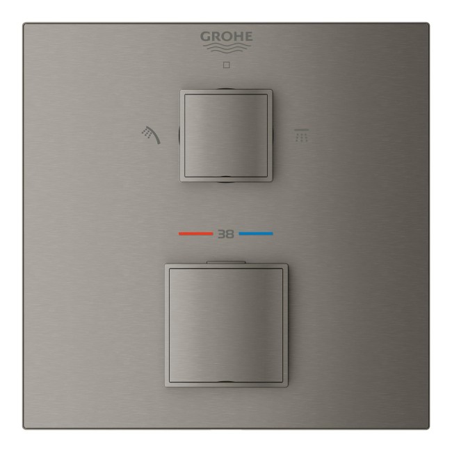 Grohe Grohtherm Cube Термостатичний змішувач для душу на 2 виходи із вбудованим перемикачем (24154AL0)