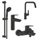 Grohe Набор смесителей QuickFix Start 4 в 1 для ванны и кухни (UA303301MK)