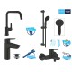 Grohe Набор смесителей QuickFix Start 4 в 1 для ванны и кухни (UA303301MK)