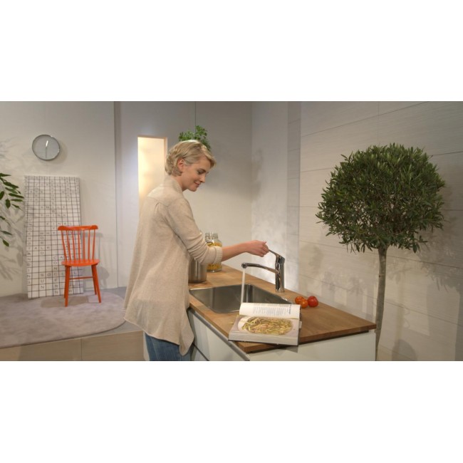 Змішувач hansgrohe Focus М41 для кухонної мийки з поворотним гусаком, хром 31806000