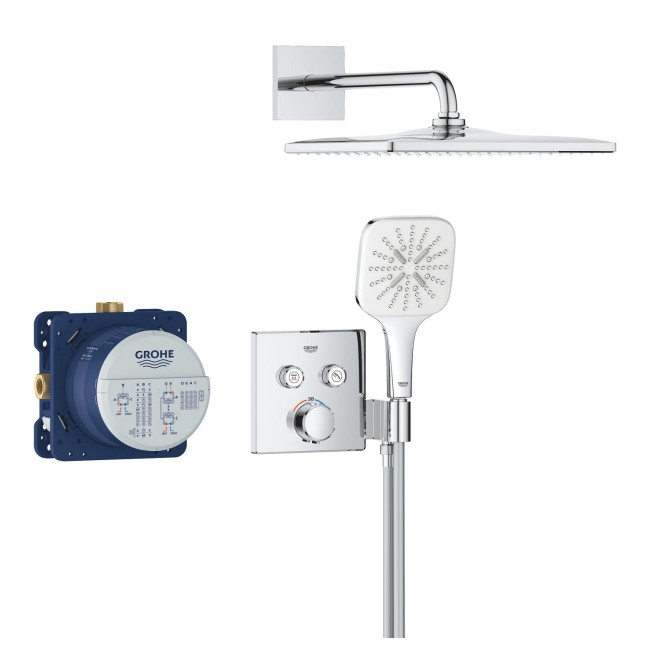 Grohe QuickFix Precision SmartControl Прихована душова система з Vitalio Rain Mono 310 Cube (34876000)