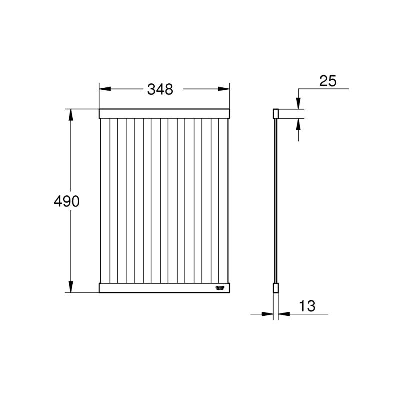 Grohe Складная большая полка для посуды L-размер 490 (40854SD0)