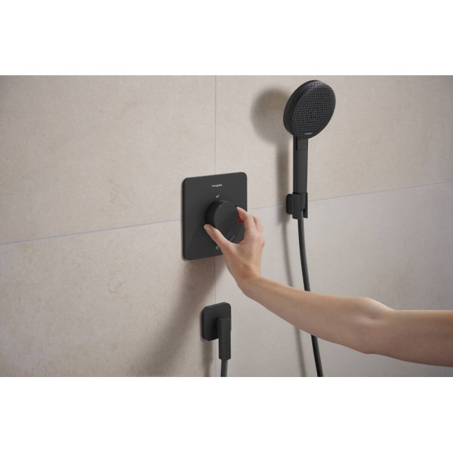 Термостат скрытого монтажа hansgrohe Ecostat Comfort Q 1 function, 33712670 черный матовый
