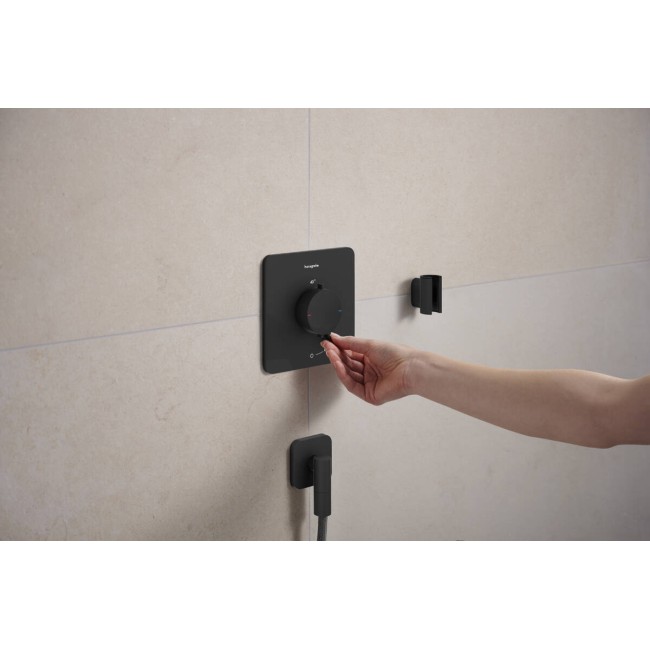 Термостат скрытого монтажа hansgrohe Ecostat Comfort Q 1 function, 33712670 черный матовый