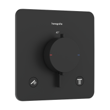 Термостат скрытого монтажа hansgrohe Ecostat Comfort Q 2 function, 33713670 черный матовый