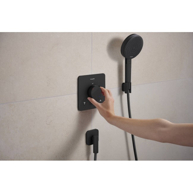 Термостат скрытого монтажа hansgrohe Ecostat Comfort Q 2 function, 33713670 черный матовый