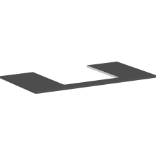 Консоль 980/550 Xelu Q з вирізом посередині для накладної раковини, 54095910 Diamond Matt Grey