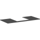 Консоль 1180/550 Xelu Q з вирізом посередині для накладної раковини, 54096910 Diamond Matt Grey