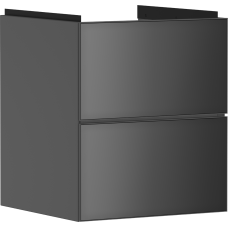 Тумба Xevolos E 480/475, с двумя выдвижными ящиками, 54174770 Slate Matt Grey / Metallic Slate Grey