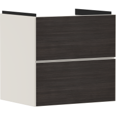 Тумба Xevolos E 580/475, с двумя выдвижными ящиками, 54176730 Sand Matt Beige / Dark Oak