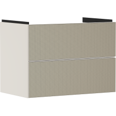 Тумба Xevolos E 780/475, з двома висувними ящиками, 54179390 Sand Matt Beige / Patterned Bronze