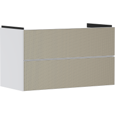 Тумба Xevolos E 980/475, с двумя выдвижными ящиками, 54181390 Matt Whitе / Patterned Bronze