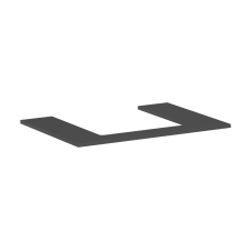 Консоль 780/550 Xilesa E з вирізом посередині для накладної раковини, 54269760 Slate Matt Grey