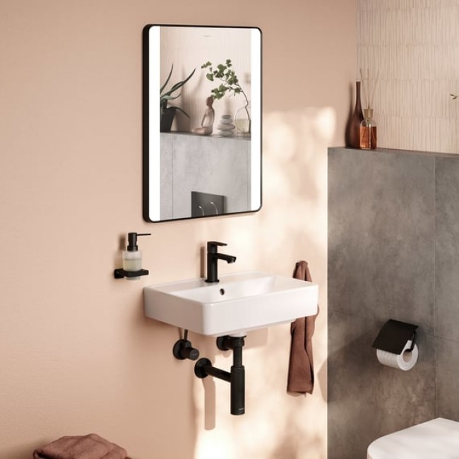 Зеркало Xarita Lite Q 500/30 с боковой LED подсветкой и ИК-датчиком, черный матовый 54974670