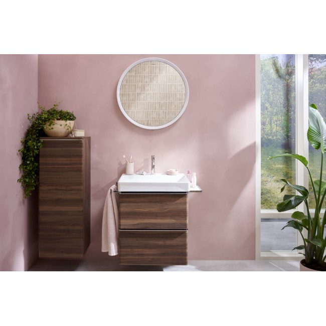 Умывальник 600/480 Xelu Q с отверстием под смеситель, без перелива, 61016450 с покрытием SmartClean