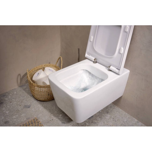 Унітаз підвісний hansgrohe EluPura Q AquaFall Flush, HygieneEffect 62022450, без сидіння та кришки