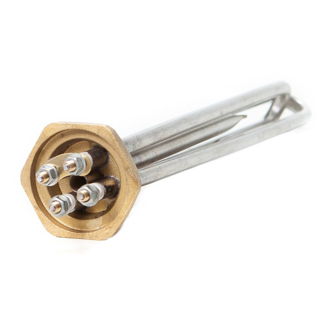 Блок тэнов 4500Вт крепление гайка латунная 11/4" L=300mm