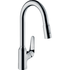 Змішувач hansgrohe Focus M42 для кухонної мийки з висувним душем, хром 71820000