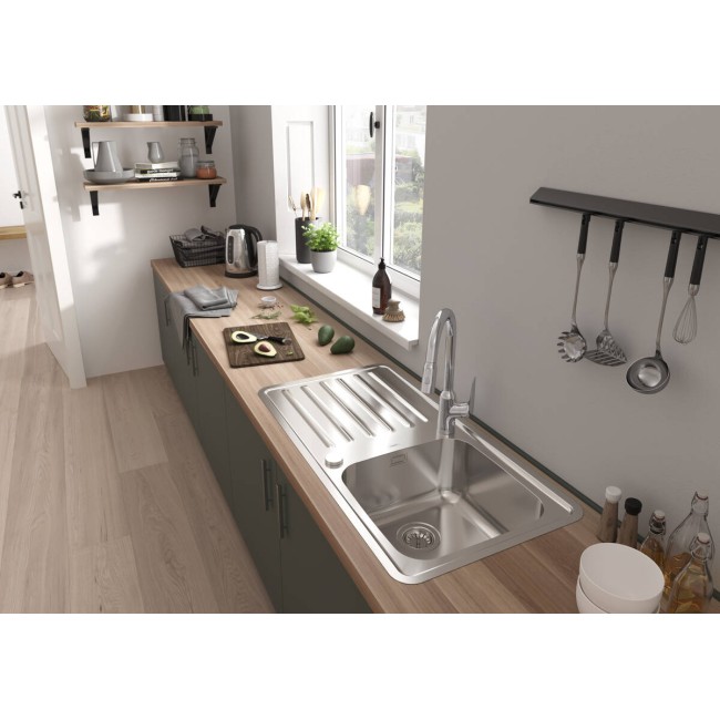 Змішувач hansgrohe Focus M42 для кухонної мийки з висувним душем, хром 71820000