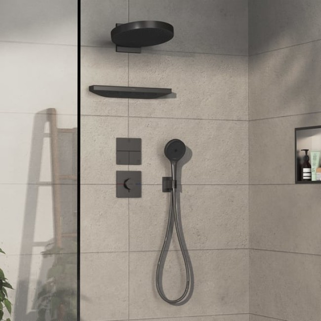 Термостат hansgrohe ShowerSelect Comfort E для душа 15574340 черный матовый хром