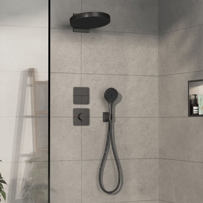 Термостат hansgrohe ShowerSelect Comfort Q для душа 15589340 черный матовый хром