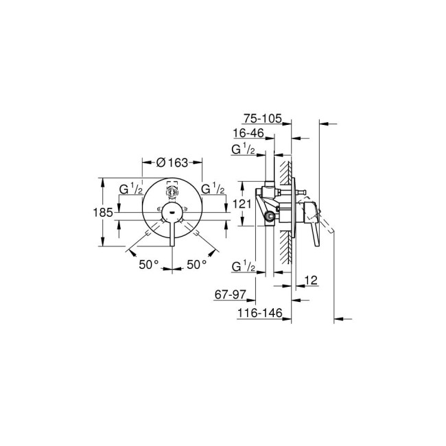 Grohe Concetto Смеситель однорычажный для ванны (32214001)