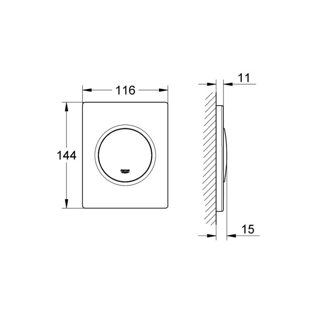 Grohe Nova Cosmopolitan Накладная панель смыва для писсуара (38804000)