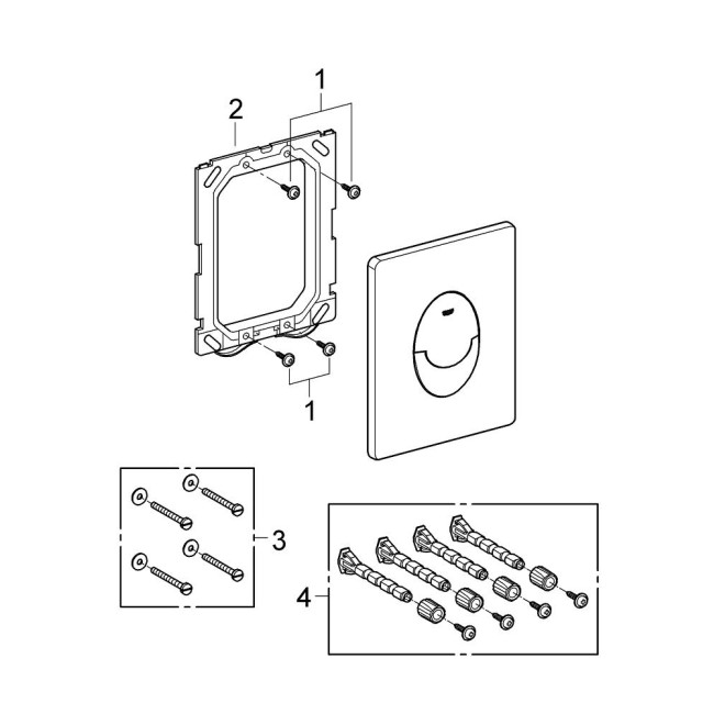 Grohe Skate Air Панель смыва, матовый хром (38505P00)