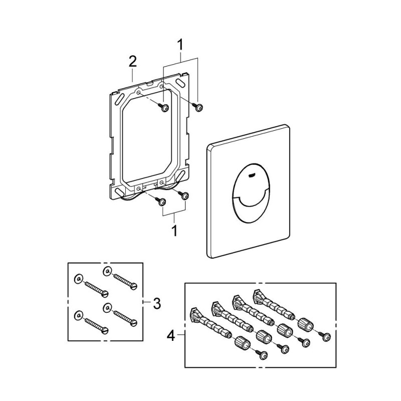 Grohe Skate Air Панель смыва, матовый хром (38505P00)