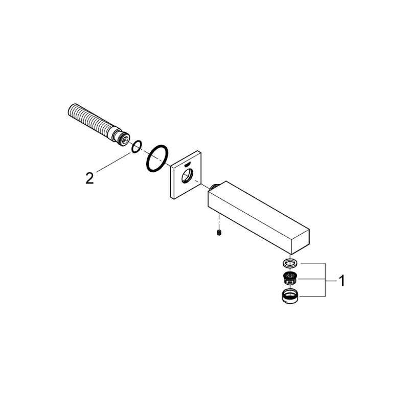 Grohe Eurocube Излив для ванны 170 мм (13303000) Grohe Eurocube Излив для ванны 170 мм (13303000)