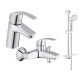 Grohe Набор смесителей Eurosmart 3 в 1, для ванны и душа (123238S)
