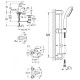 Grohe Набор смесителей Eurosmart 3 в 1, для ванны и душа (123238S)