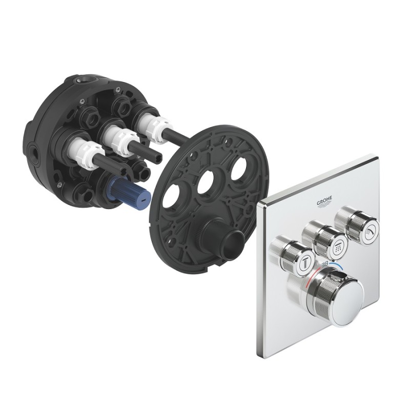 Grohe Grohtherm SmartControl Термостат для встраиваемого монтажа на 3 выхода (29126000)