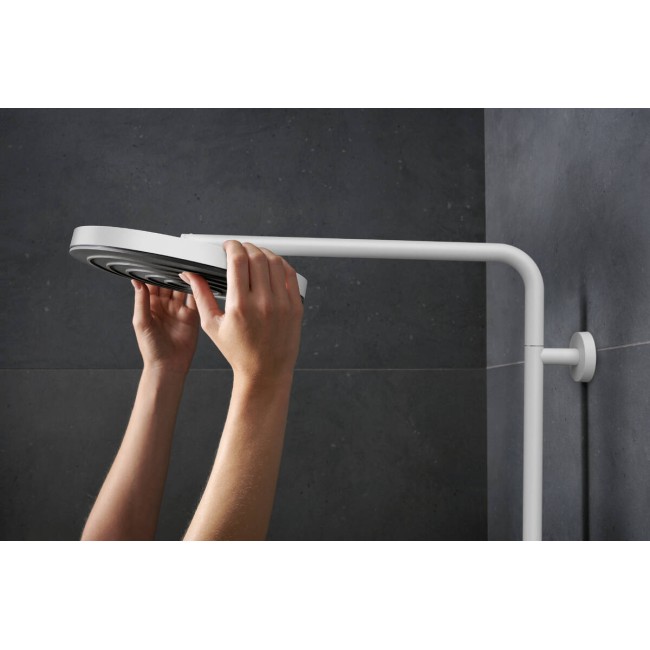 Душевая система hansgrohe Pulsify S Puro Showerpipe EcoSmart 260 1jet с термостатом 24237700 белый матовый
