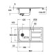 Grohe Мойка для кухни 860 x 500 мм с эксцентриком, 1 чаша, матовая (31566SD0)