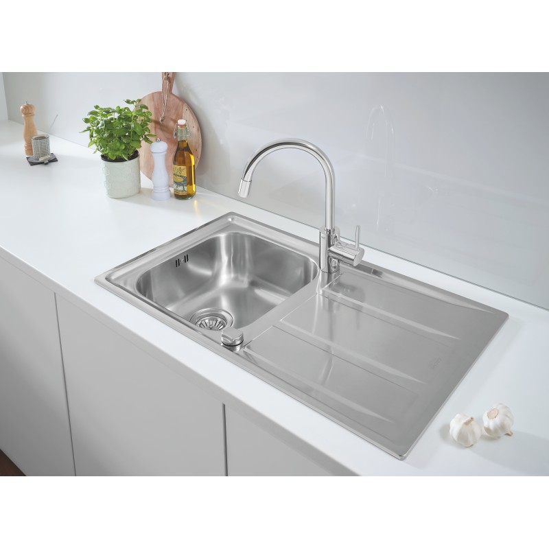 Grohe Мойка для кухни 860 x 500 мм с эксцентриком, 1 чаша, матовая (31566SD0)