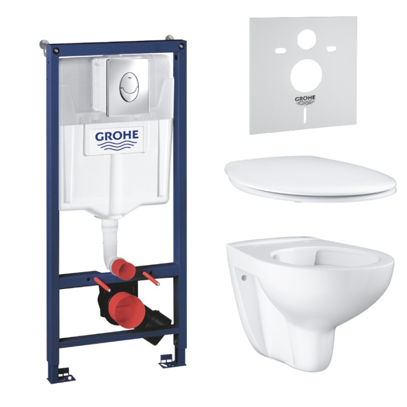 Grohe Комплект Bau Ceramic, инсталляционная система с подвесным унитазом (39427CB0)