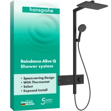 Душова система hansgrohe Raindance Alive Q 210/340 1jet з ShowerSelect Comfort, 24580670 чорний матовий