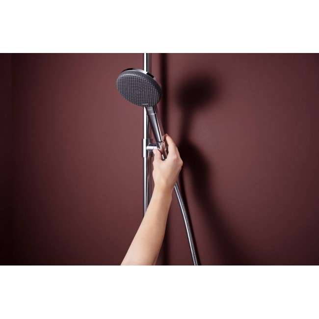Душова система hansgrohe Raindance Alive S Puro 300 1jet EcoSmart 24593000, з термостатом Ecostat Element, хром