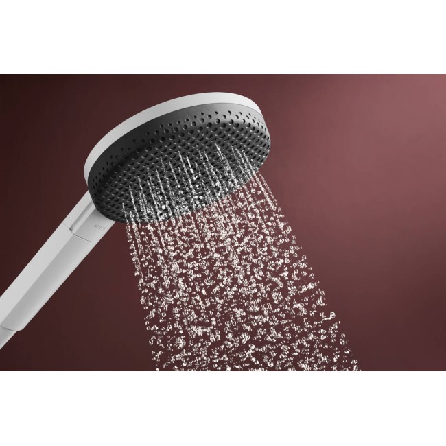 Душовий набір hansgrohe Raindance Alive Select S, Ecosmart 24601700 зі стійкою Unica E Puro 90, білий матовий