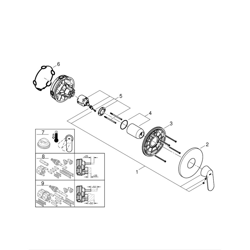 Grohe Eurosmart Cosmopolitan Смеситель однорычажный на 1 выход (24044000)