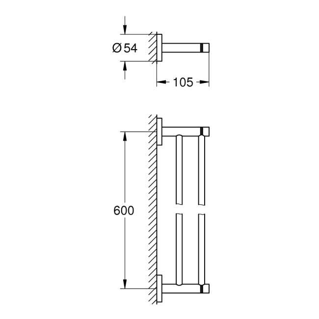 Grohe Essentials Держатель полотенца, двойной (40802AL1)