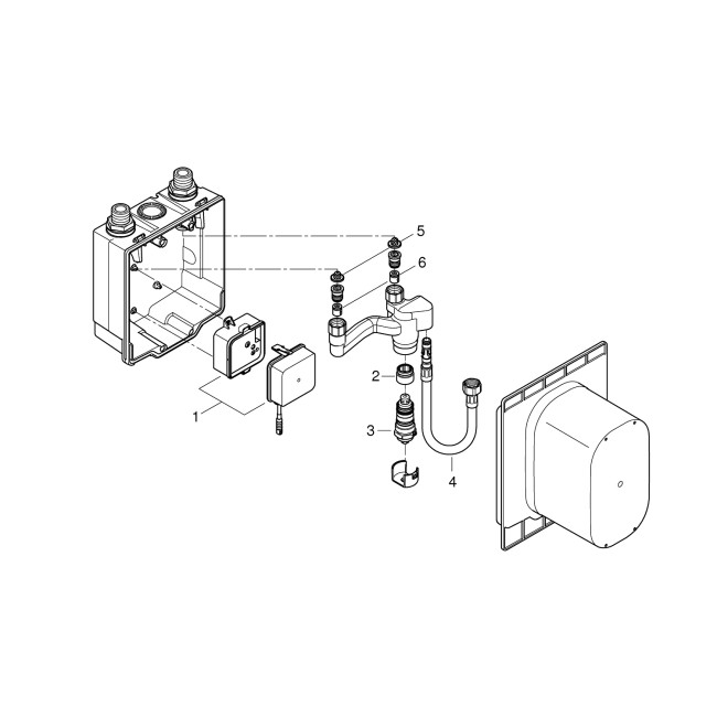 Grohe Eurosmart Cosmopolitan E Скрытый монтажный блок 

(36336001)