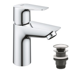 Grohe Start Edge Одноважільний змішувач для раковини S-Size + нажимний донний клапан (23898001)