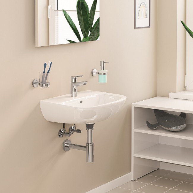 Grohe Start Edge Одноважільний змішувач для раковини S-Size + нажимний донний клапан (23898001)