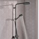 Душова система hansgrohe Raindance S 240 1jet PowderRain EcoSmart з термостатом, 28823670 чорний матовий
